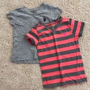 2 pk US Polo Assn v-neck tees